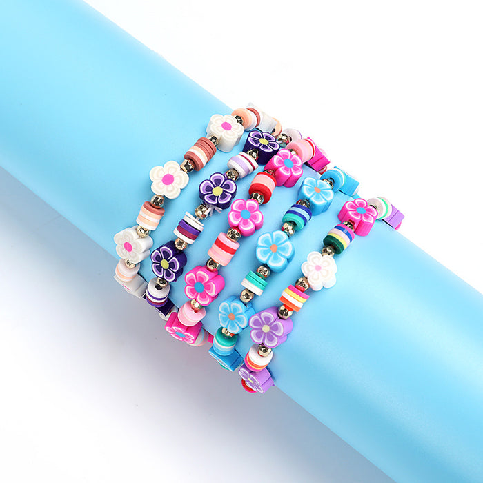 Jewelry WholesaleWholesale Boho Flower Bracelet Soft Pottery Beaded Bracelet JDC-BT-ZengZ018 Bracelet JoyasDeChina Wholesale Jewelry %variant_option1% %variant_option2% %variant_option3%  Factory Price JoyasDeChina Joyas De China