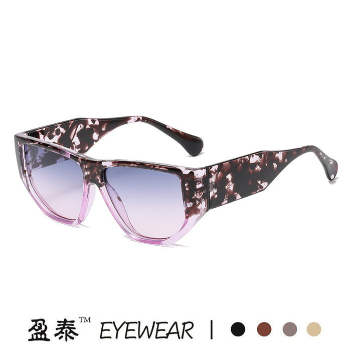 Wholesale Sunglasses PC Polygon Futuristic Floral Color JDC-SG-YuX013