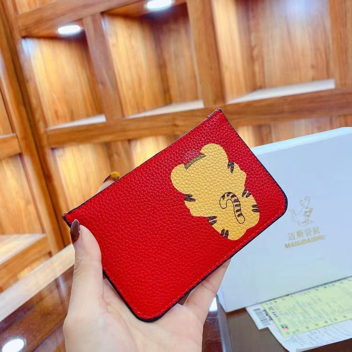 Jewelry WholesaleWholesale cartoon tiger multi card slot card bag zipper coin change Wallet JDC-WT-Aiben001 Wallet 艾奔 %variant_option1% %variant_option2% %variant_option3%  Factory Price JoyasDeChina Joyas De China