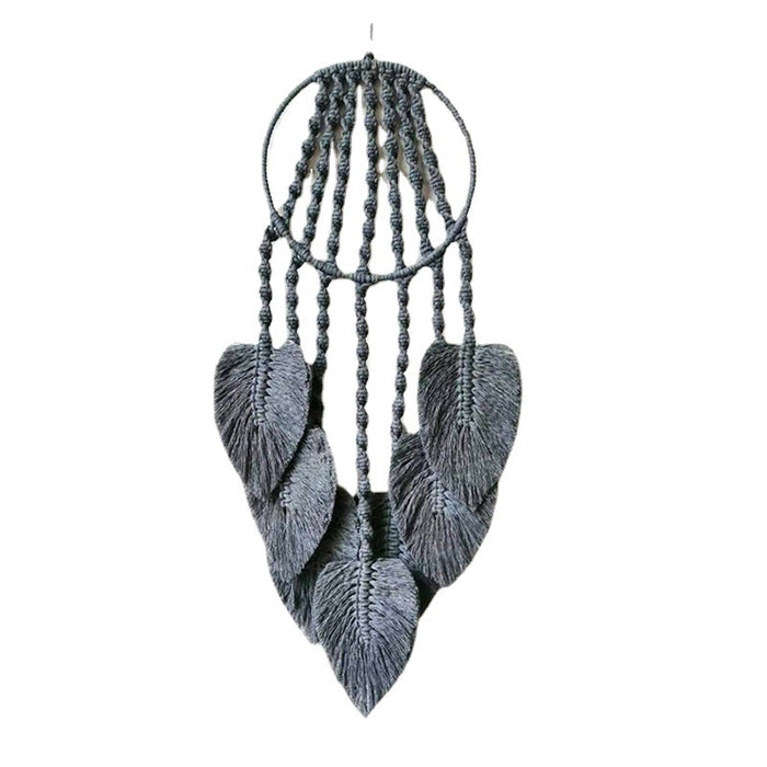 Wholesale Cotton Thread Iron Ring Leaves Tapestry Weave Dreamcatcher MOQ≥2 JDC-DC-ZH007