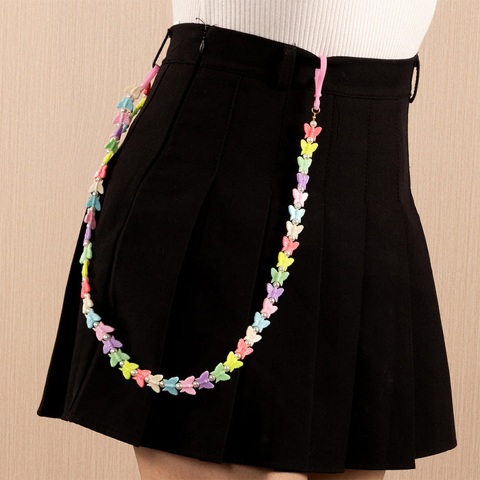 Wholesale Butterfly Color Resin Pants Chain Waist Chain JDC-BJ-NZ001