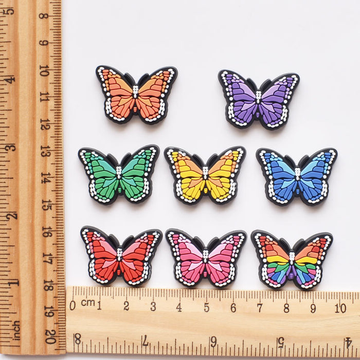 Wholesale Random 100pcs Butterfly PVC DIY Accessories Croc Charms JDC-CCS-RYY019