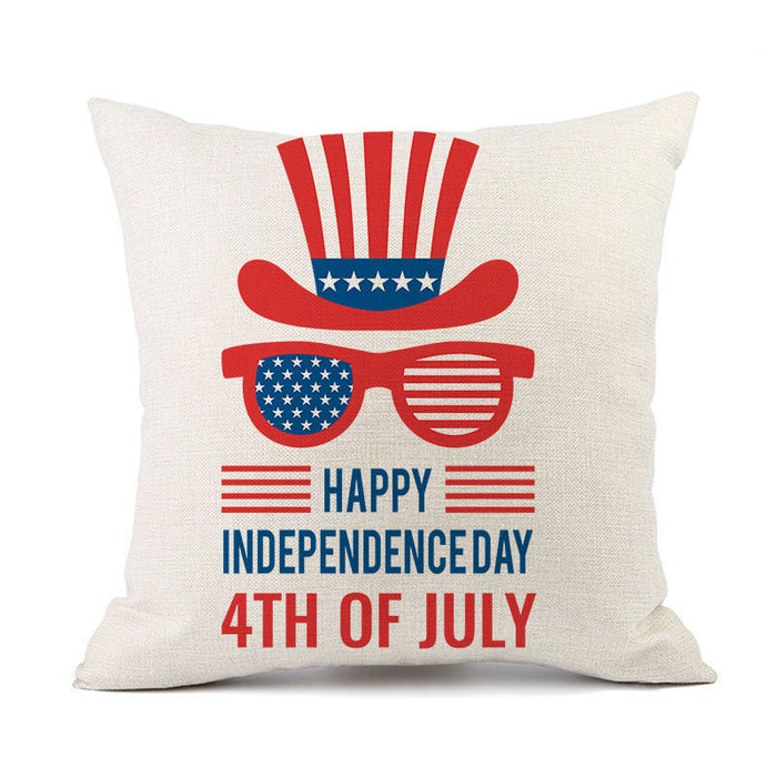 Jewelry WholesaleWholesale 4th of July Independence Day Linen Pillowcase MOQ≥2 JDC-PW-OuH006 Pillowcase 欧恒 %variant_option1% %variant_option2% %variant_option3%  Factory Price JoyasDeChina Joyas De China