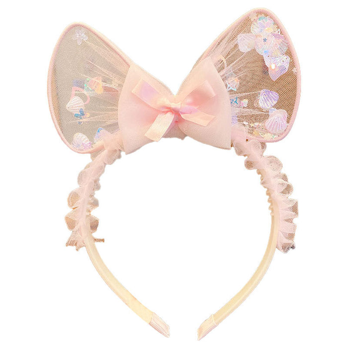 Jewelry WholesaleWholesale Children's Mesh Rabbit Ear Headbands JDC-HD-DingS001 Headband 鼎硕 %variant_option1% %variant_option2% %variant_option3%  Factory Price JoyasDeChina Joyas De China