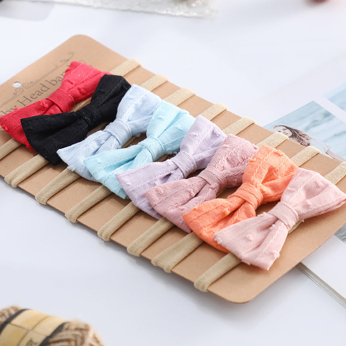 Wholesale Baby Hair Band Handmade 1 Soft Bow Kids Headband MOQ≥10 JDC-HD-JZY001