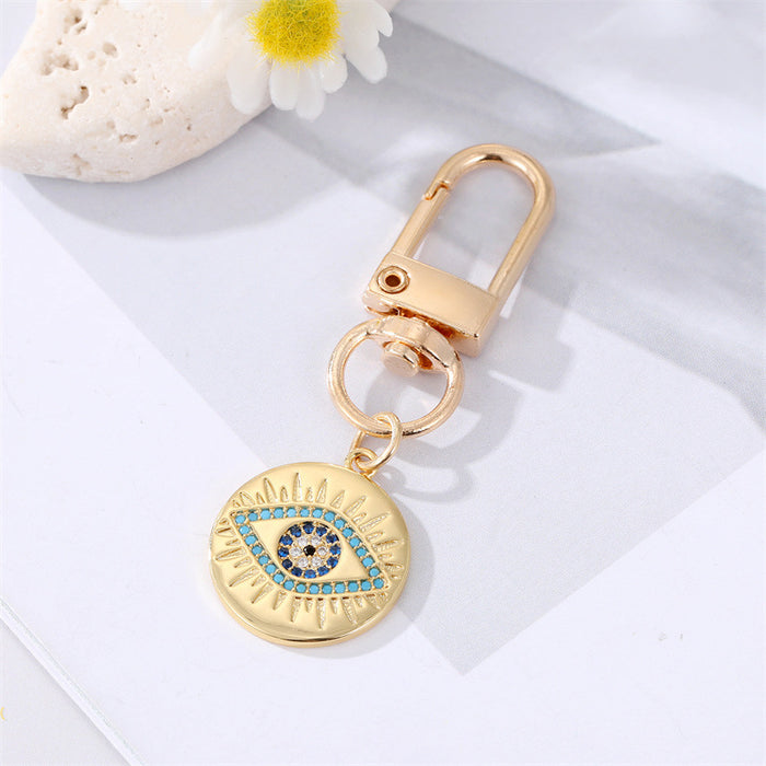 Jewelry WholesaleWholesale Dot Drill Carved Alloy Love Eye Keychain MOQ≥6 JDC-KC-Juej006 Keychains 觉际 %variant_option1% %variant_option2% %variant_option3%  Factory Price JoyasDeChina Joyas De China