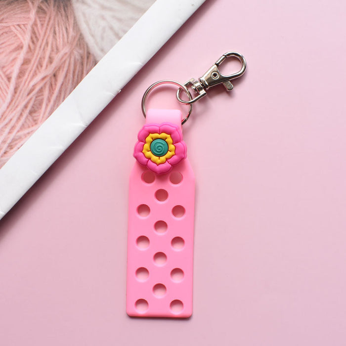 Wholesale Keychain Croc Charms PVC Soft Glue Doll Pendant Cartoon DIY Ornament MOQ≥10 JDC-KC-RYY001