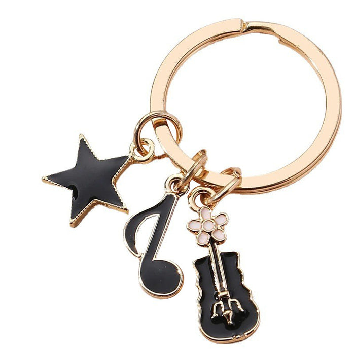 Wholesale Music Violin Headphone Alloy Keychain MOQ≥2 JDC-KC-GSYN002