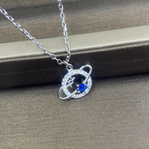 Jewelry WholesaleWholesale S925 Silver Necklace Planet Zircon Necklace JDC-NE-Liuliu001 Necklaces 六六 %variant_option1% %variant_option2% %variant_option3%  Factory Price JoyasDeChina Joyas De China