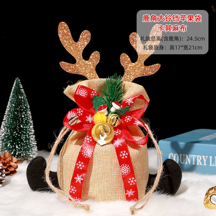 Wholesale Gift Box Christmas Apple Bag Round Bunch Mouth Gift Bag MOQ≥2 JDC-GB-QiaoC002