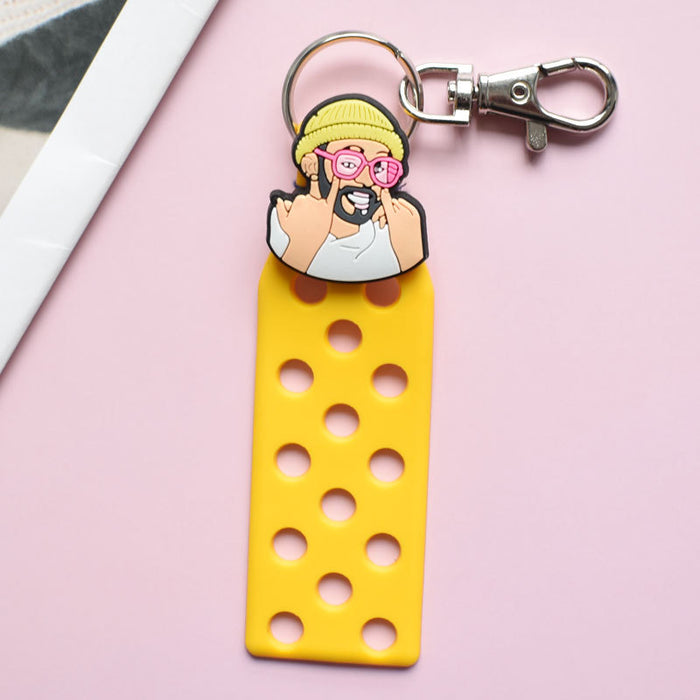 Wholesale Keychain Croc Charms PVC Soft Rubber MOQ≥10 (M) JDC-KC-RYY004