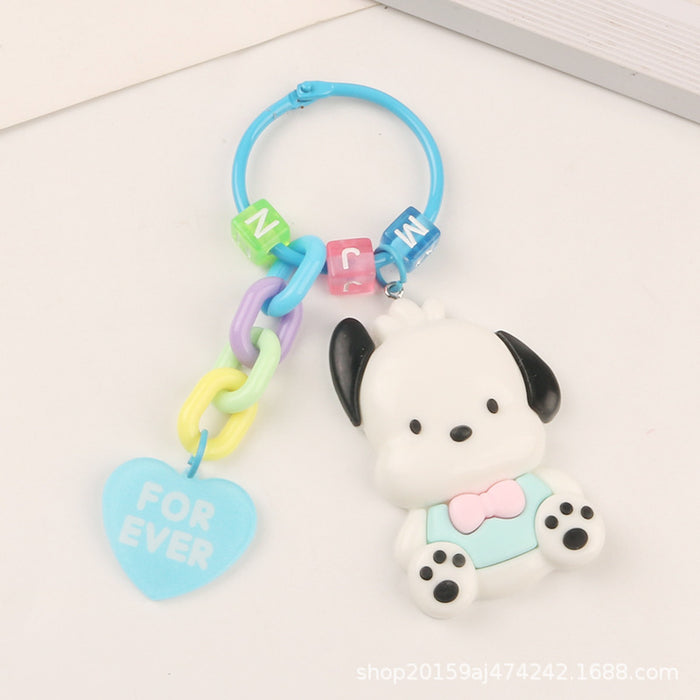 Wholesale Keychain Resin Cute Dog Pendant MOQ≥2 JDC-KC-YiHan028