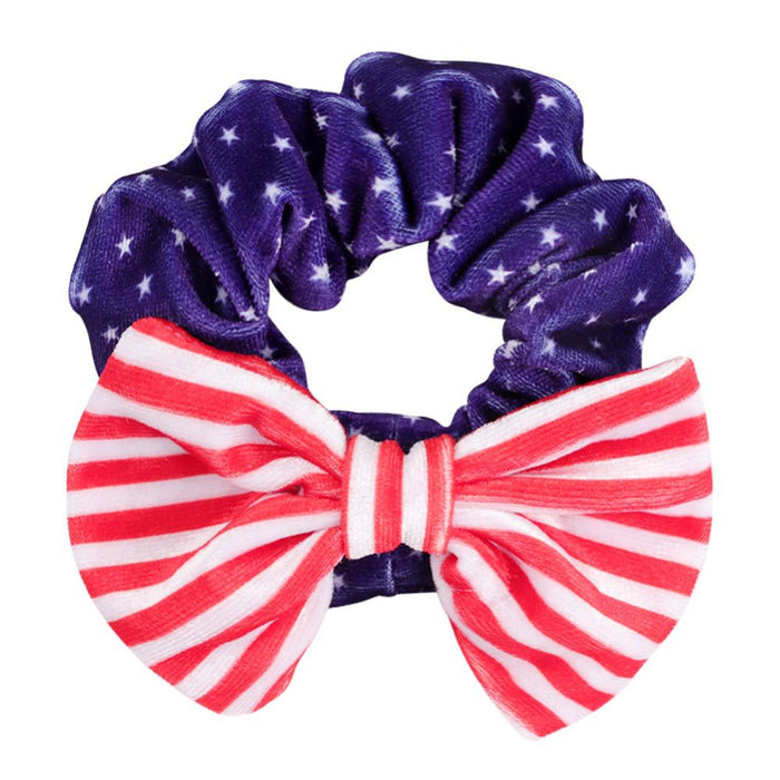 Wholesale 4th of July Independence Day Children Stitching Bow Hair Bands MOQ≥3 JDC-HS-HaiS002