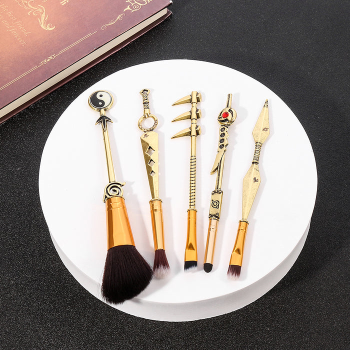 Wholesale Cartoon Metal Manmade Fiber Makeup Brush Set (M) MOQ≥3 JDC-MB-GYu002