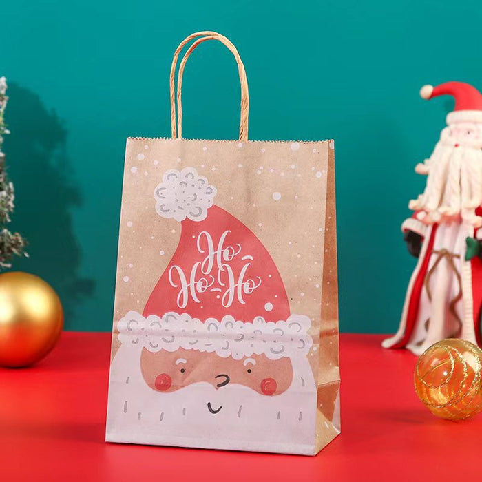 Wholesale Gift Bag Kraft Paper Christmas Gift Bag MOQ≥12 JDC-GB-Ganrui017