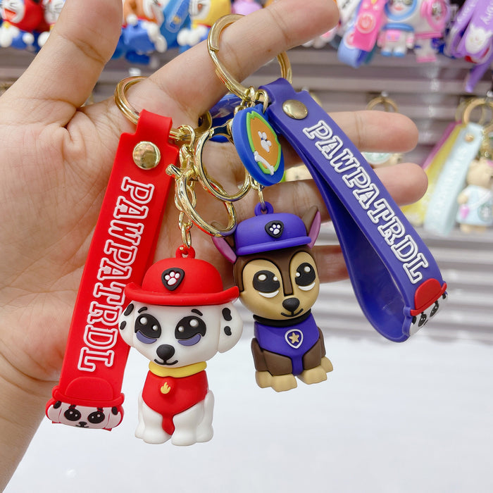 Wholesale Cartoon Dog Soft Rubber Alloy Cute Keychain (M) MOQ≥2 JDC-KC-JuShu007