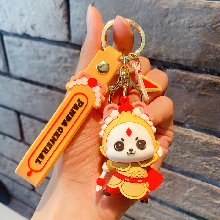 Wholesale Keychains For Backpacks National Chao Peking Opera Panda Doll Keychain JDC-KC-OShi026