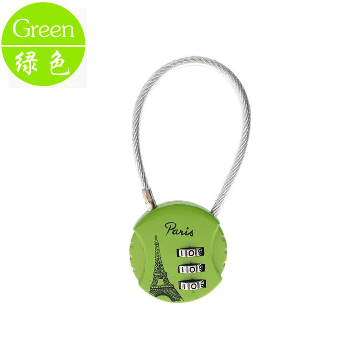 Wholesale Zinc Alloy Steel Wire Rope Combination Lock Anti-theft Lock JDC-LC-JSheng002