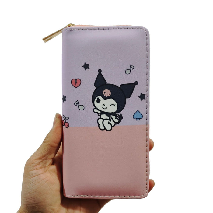 Wholesale Cartoon Little Devil PU Long Zipper Wallet MOQ≥3 JDC-WT-Dengxin005