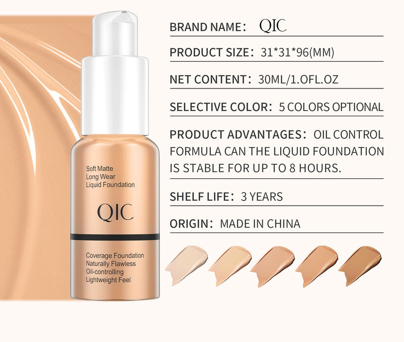 Wholesale Concealer Liquid Foundation Brightening Hydrating Oil Control JDC-LF-QNC001