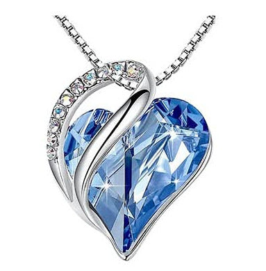 Wholesale Heart Shaped Geometric Birthstone Necklace JDC-NE-KaiS001