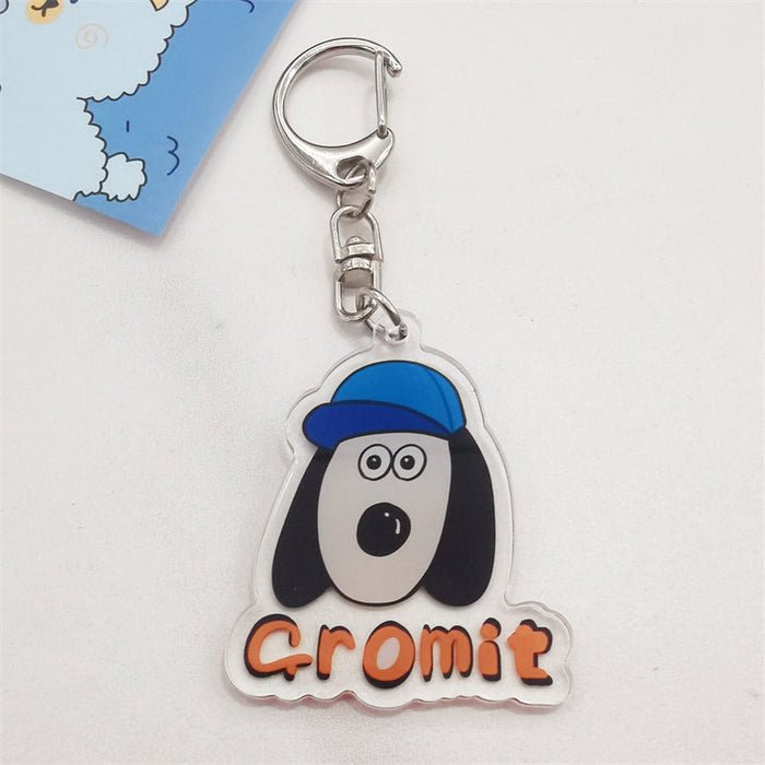 Wholesale niche retro master dog keychain cute acrylic MOQ≥2 JDC-KC-GLun006