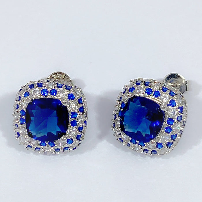 Wholesale Tanzanite Ring Stud Earrings Pendant Necklace JDC-ES-DSL002