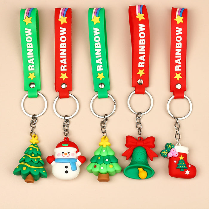 Wholesale Keychain PVC Christmas Cute Gift Pendant MOQ≥2 JDC-KC-MengO004