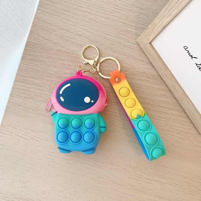 Jewelry WholesaleWholesale key chain astronaut fingertip toy Hamburg bubble music JDC-FT-XuYe004 fidgets toy 旭业 %variant_option1% %variant_option2% %variant_option3%  Factory Price JoyasDeChina Joyas De China