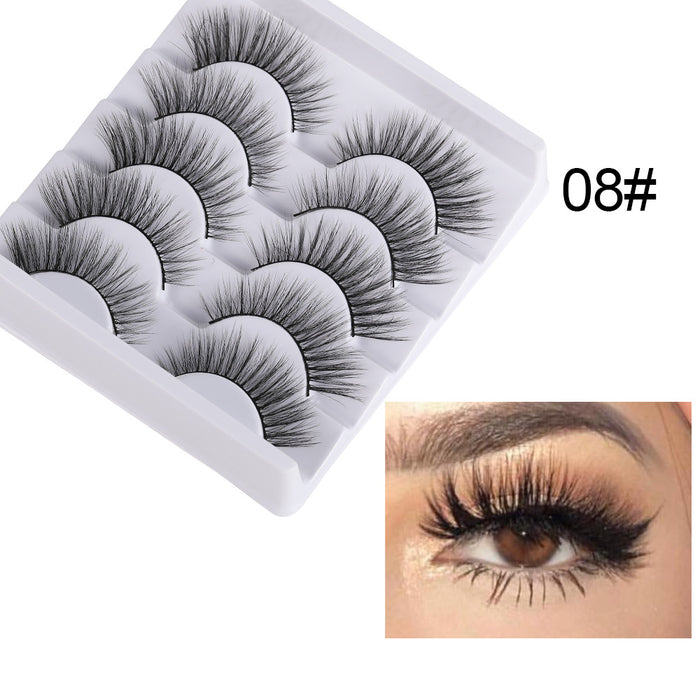 Jewelry WholesaleWholesale 5 pairs of 3D mink false eyelashes JDC-EY-XuQ001 Eyelashes 徐芹 %variant_option1% %variant_option2% %variant_option3%  Factory Price JoyasDeChina Joyas De China