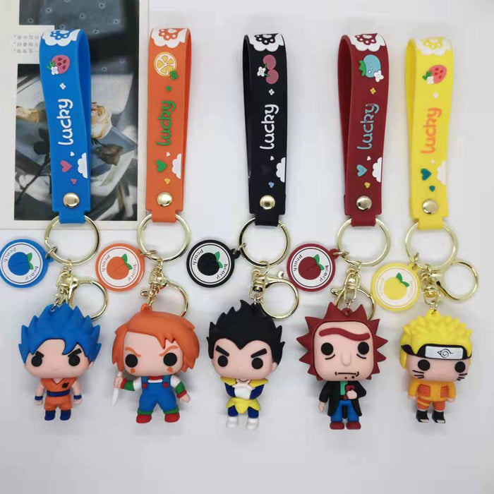 Wholesale Cartoon Soft Rubber Alloy Cute Keychain (M) MOQ≥2 JDC-KC-JuShu006