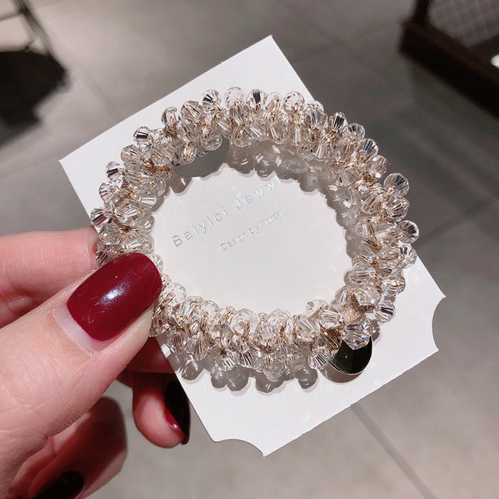 Jewelry WholesaleWholesale pearl crystal hair rope JDC-HS-KX003 Hair Scrunchies 柯羡 %variant_option1% %variant_option2% %variant_option3%  Factory Price JoyasDeChina Joyas De China