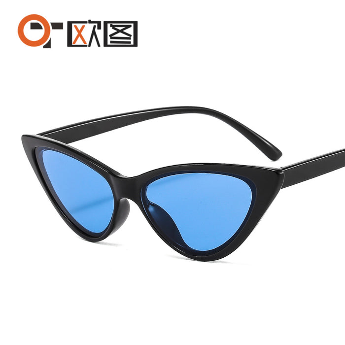 Wholesale Sunglasses PC Retro Small Frame Triangle Cat Eye JDC-SG-OuT032