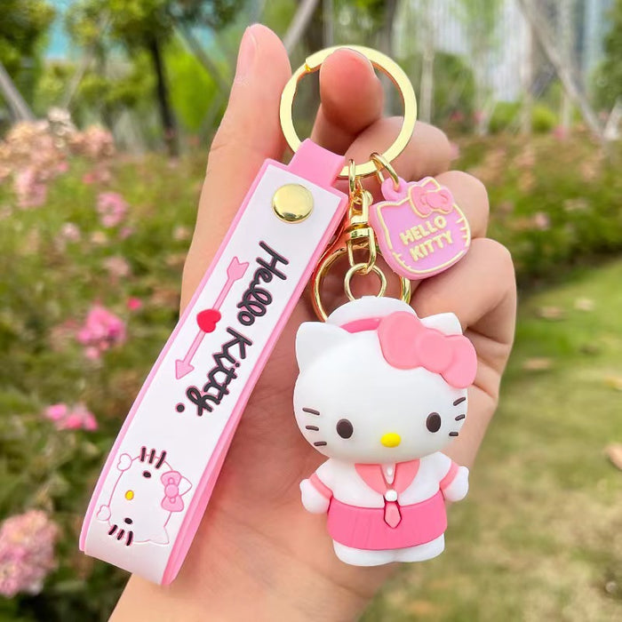 Wholesale cat series keychain cartoon couple jewelry bag car key pendant MOQ≥2 JDC-KC-JuXing001