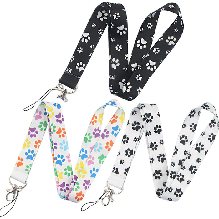 Wholesale keychain cloth rope dog paw cartoon mobile phone rope MOQ≥5 JDC-KC-QingT007