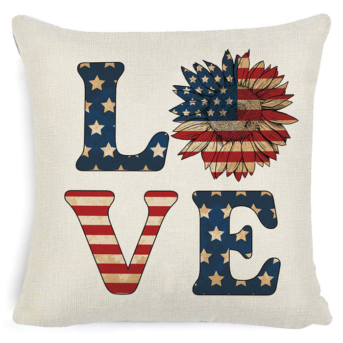 Wholesale home letter printed linen sofa Pillowcase MOQ≥2 JDC-PW-Zhilin005