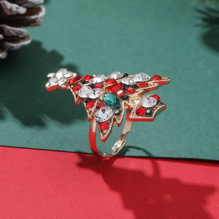 Wholesale Rings Alloy Christmas Tree Adjustable JDC-RS-KaiQ015