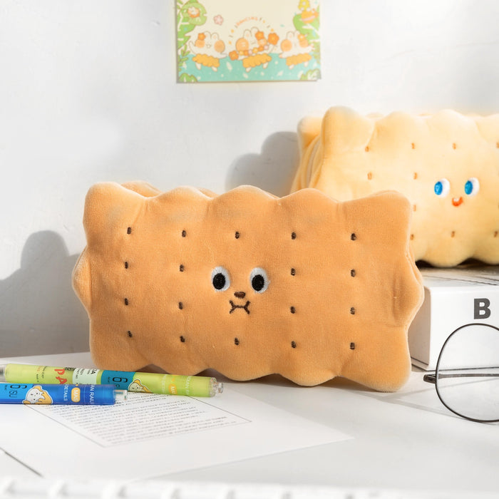 Wholesale Pencil Bags Plush Sandwich Cookies Cute MOQ≥4 JDC-PB-buji001