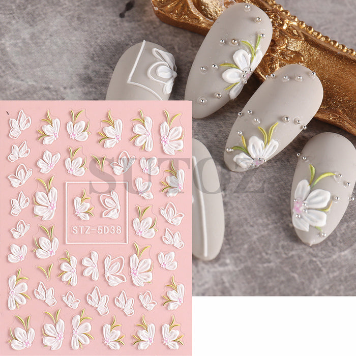 Wholesale Embossed Flowers Nude Slice Stickers JDC-NS-SuoT002