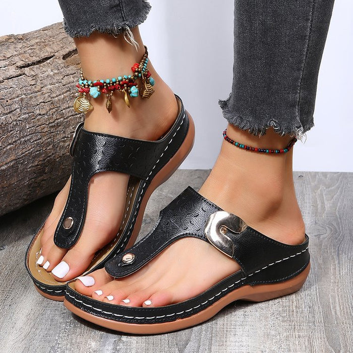 Jewelry WholesaleWholesale Summer Rhinestone Wedge Faux PU Sandals Slippers JDC-SP-Hongw003 Slippers 鸿玮 %variant_option1% %variant_option2% %variant_option3%  Factory Price JoyasDeChina Joyas De China