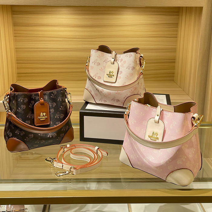 Wholesale Shoulder Bag Leather Bucket Bag Diagonal (F) JDC-SD-Kams002