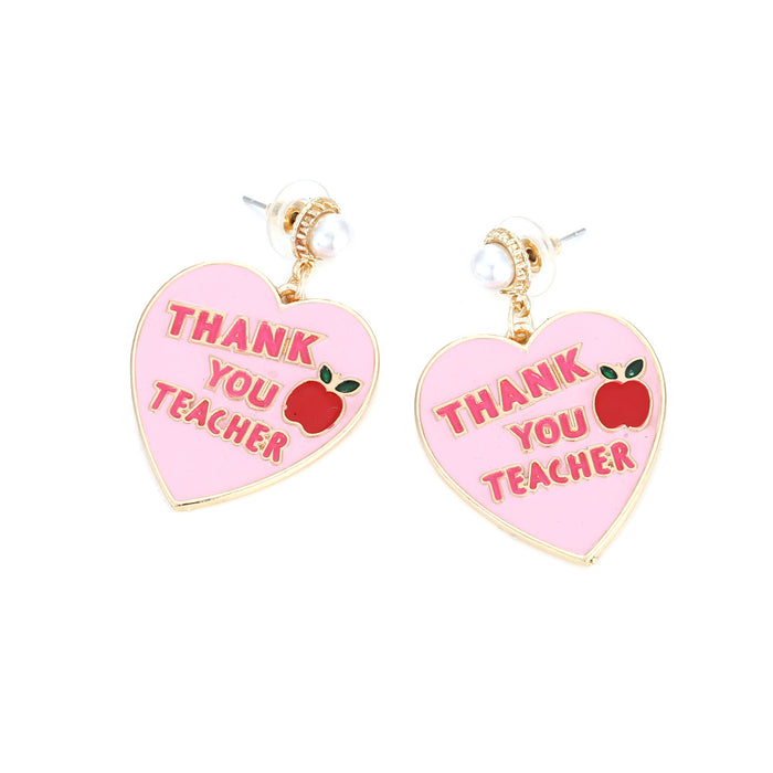 Wholesale Alloy Enamel Heart Earrings JDC-ES-ManY039