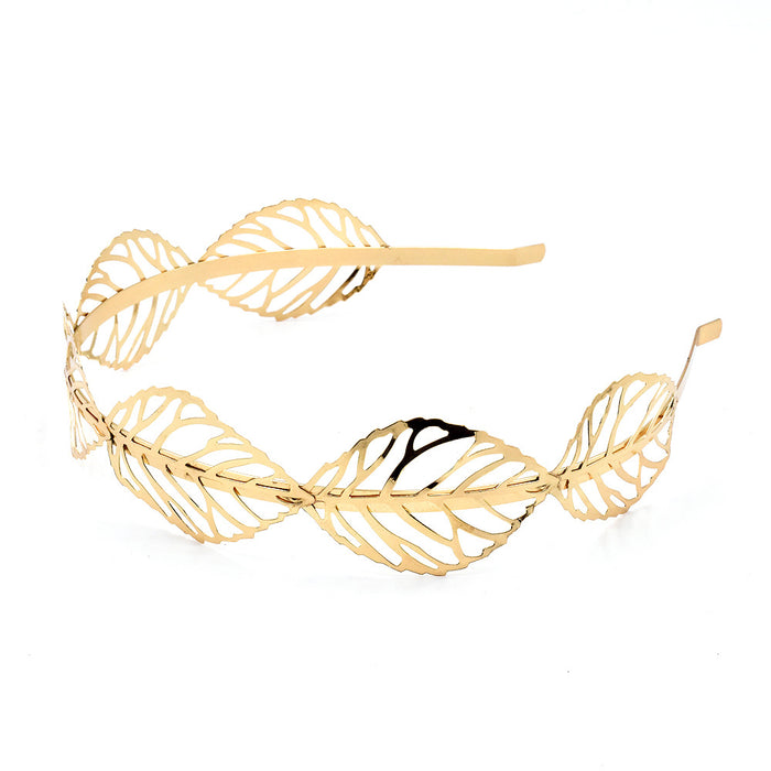 Jewelry WholesaleWholesale Hollow Leaf Metal Headband Simple Punk Pearl Head Buckle JDC-HD-GSN011 Headband 莱玛 %variant_option1% %variant_option2% %variant_option3%  Factory Price JoyasDeChina Joyas De China