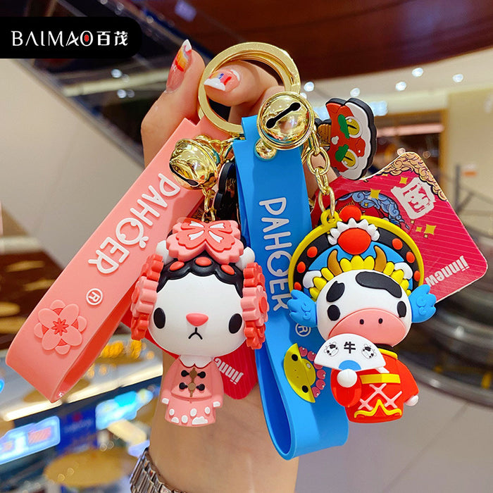 Wholesale Keychains Hardware PVC Cartoon Cute MOQ≥2 JDC-KC-BaiM056