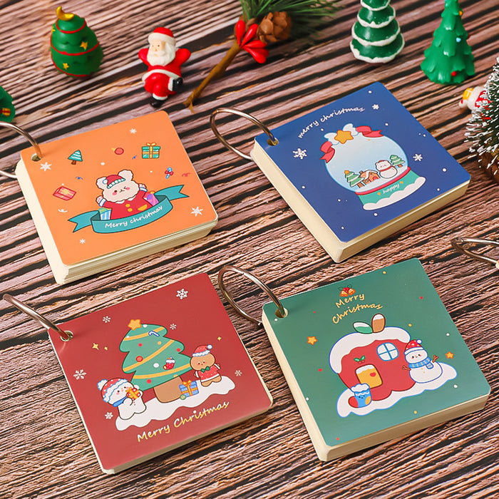 Wholesale Notebook Paper Cartoon Christmas Iron Ring Detachable MOQ≥2 JDC-NK-dichen009