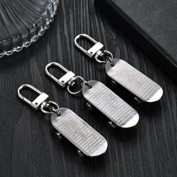 Wholesale Keychains For Backpacks Metal Scooter Keychain Cross Skateboard MOQ≥2 JDC-KC-YY027