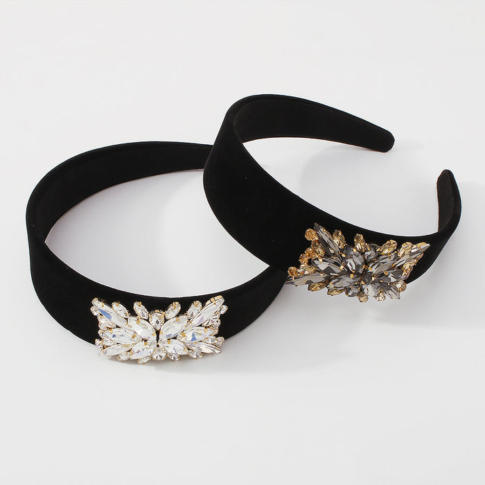 Wholesale Headband Flannel Alloy Rhinestone Gorgeous Elegant JDC-HD-YuL108