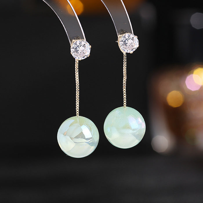 Jewelry WholesaleWholesale temperament mermaid ji pearl back hanging a pair of earrings JDC-ES-LYu003 Earrings 利宇 %variant_option1% %variant_option2% %variant_option3%  Factory Price JoyasDeChina Joyas De China