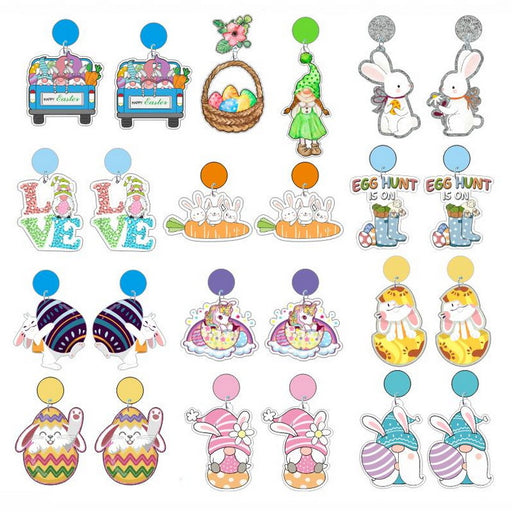 Jewelry WholesaleWholesale Easter Pygmy Goblin Holiday Rabbit Turnip Truck Egg Dwarf Earrings JDC-ES-XUEP002 Earrings 雪帕 %variant_option1% %variant_option2% %variant_option3%  Factory Price JoyasDeChina Joyas De China