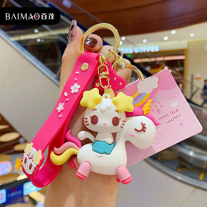 Wholesale Keychains Hardware PVC Cartoon Cute MOQ≥2 JDC-KC-BaiM055